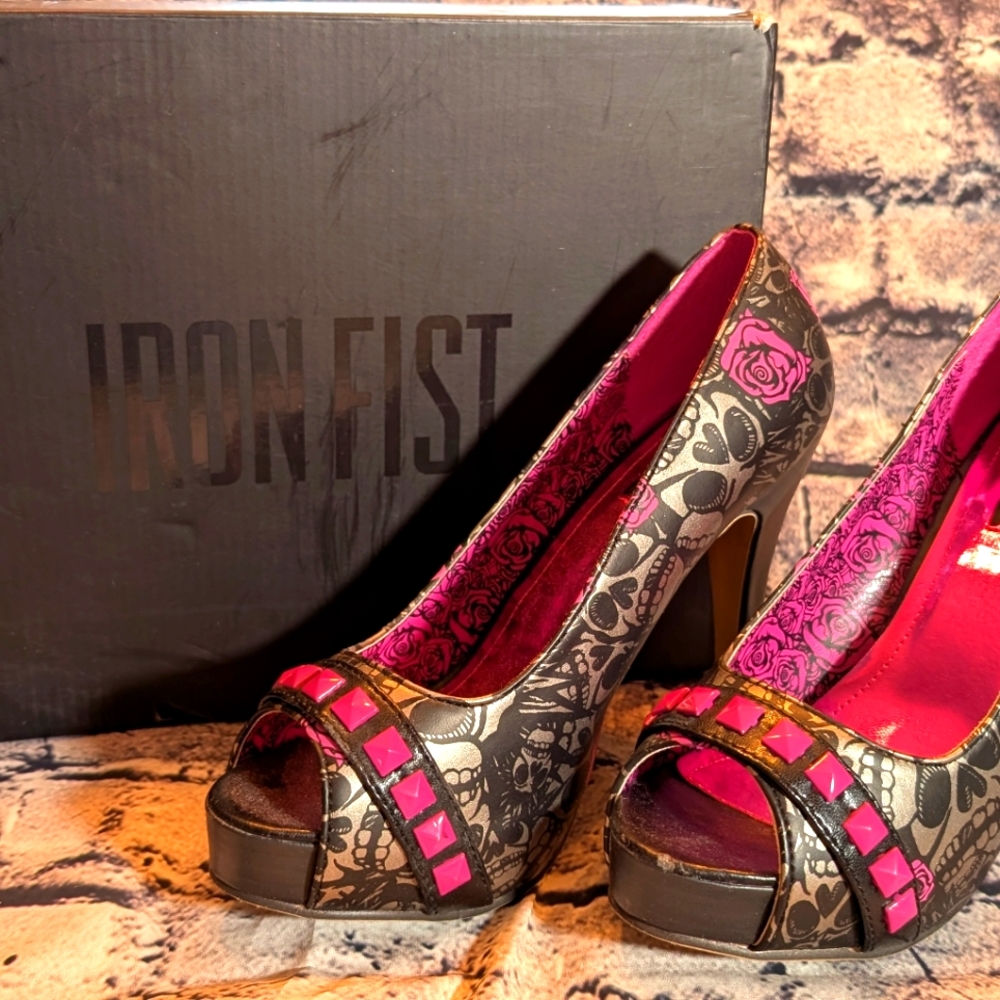 Sexy Ironfist Skulls High Heels